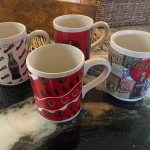 4 Vintage Gibson Coca Cola coffee mugs